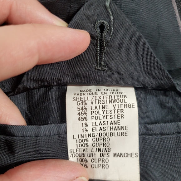 Theory Black Virgin Wool Blazer Suit Jacket - Picture 8 of 10